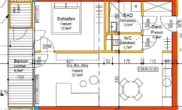 Grundriss - Hochwertige 2-Zimmer-Wohnung – teilmöbliert, mit Gartenzugang!